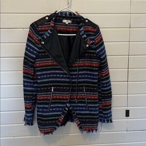 Colorful Striped Aztec Women's Jacket